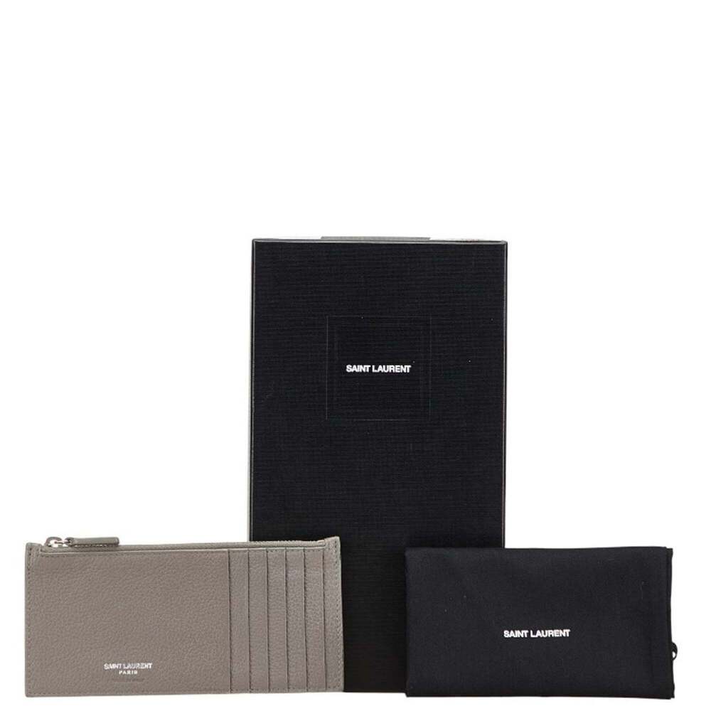 Saint Laurent Sac de Jour Long Wallet 504981 Gray Leather Women's SAINT LAURENT - Picture 13 of 14